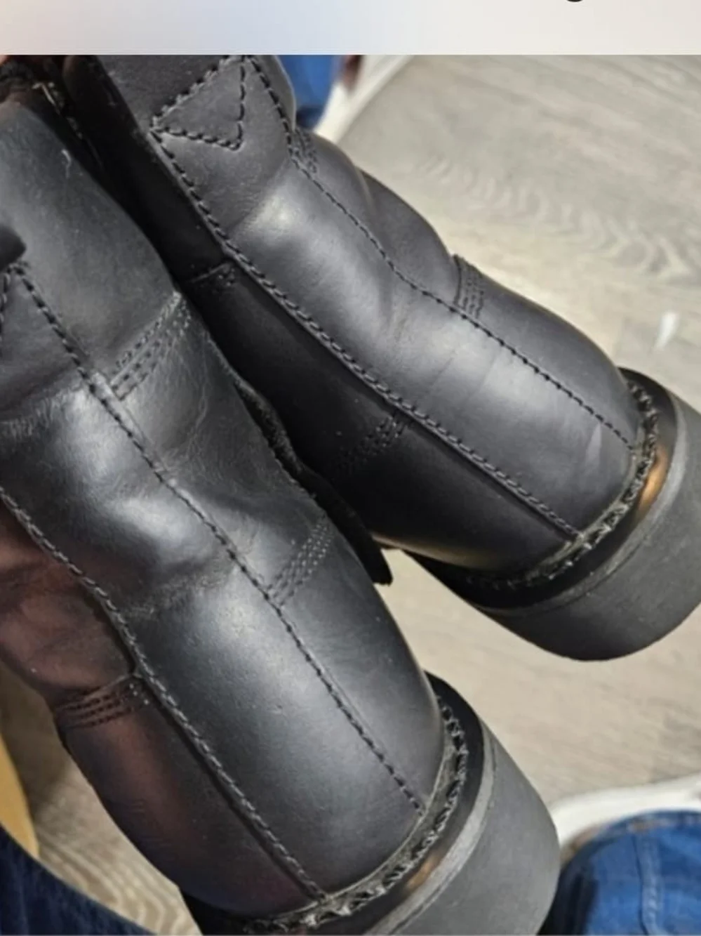 Harley-Davidson Black Leather Lace-Up Combat Boots